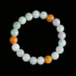 10mm Three-Color Burmese Jade Bracelet