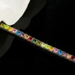 Color Gradient Titanium Steel Cubic Zirconia Tennis Bracelet - 图片 2