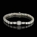 Oval Main Stone Cubic Zirconia Tennis Bracelet
