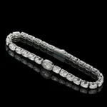 Oval Main Stone Cubic Zirconia Tennis Bracelet - 图片 2
