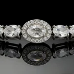 Oval Main Stone Cubic Zirconia Tennis Bracelet - 图片 3