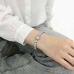 Oval Main Stone Cubic Zirconia Tennis Bracelet - 图片 4