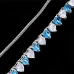 Titanium Steel Zircon Stretch Tennis Bracelet Adjustable - 图片 3