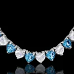 Titanium Steel Zircon Stretch Tennis Bracelet Adjustable - 图片 2