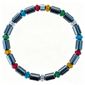 Magnetite glass bead bracelet retro mixed stone fashion jewelry
