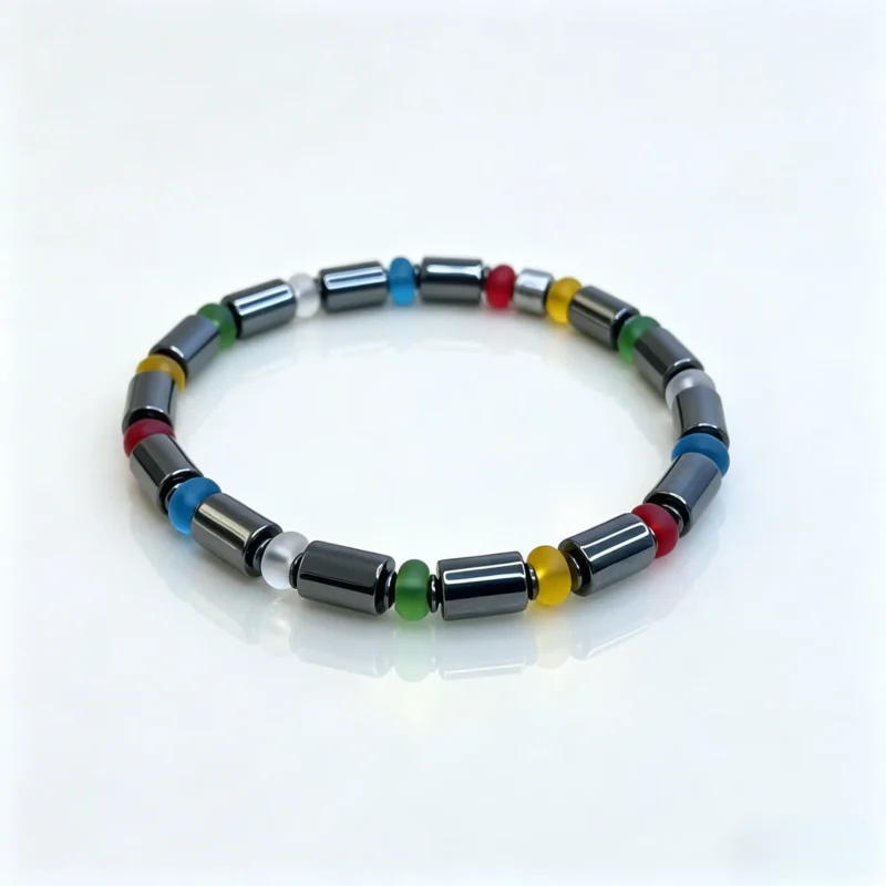 Magnetite glass bead bracelet retro mixed stone fashion jewelry