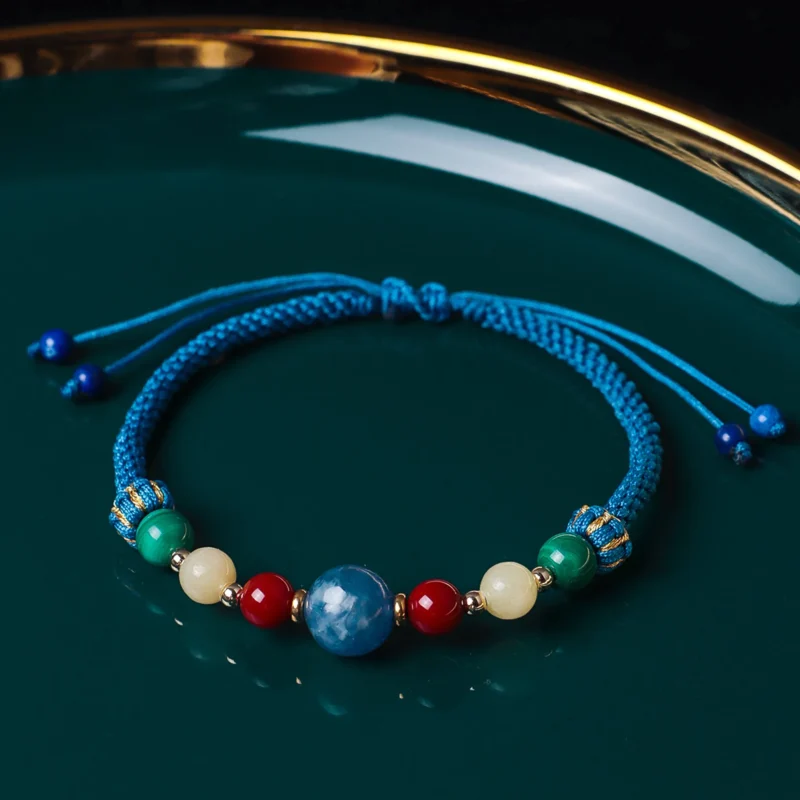 Natural Stone Braided Bracelet - Image 4