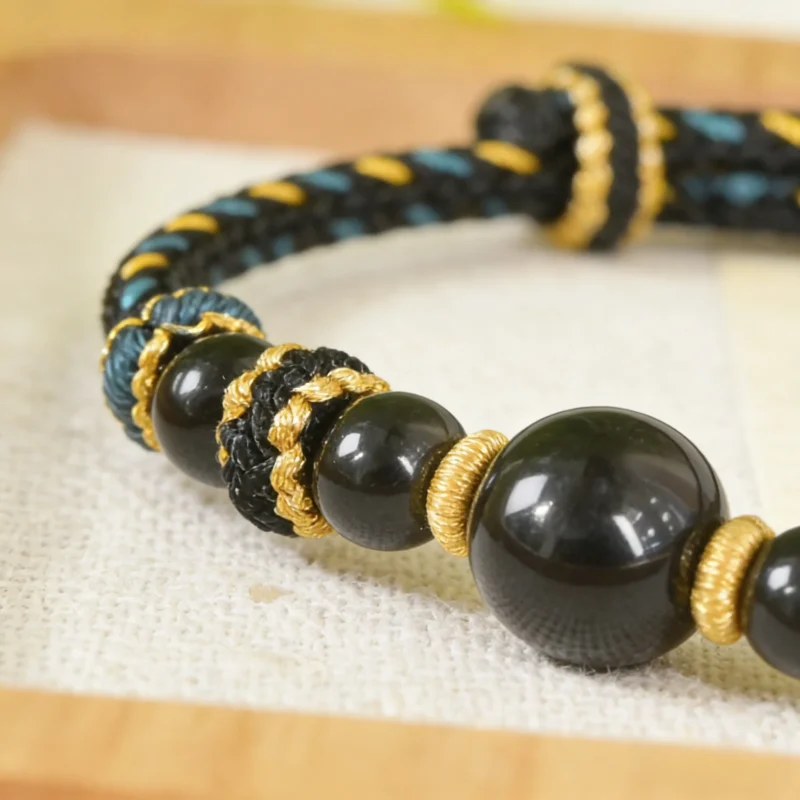 Obsidian Rope Bracelet - Image 4