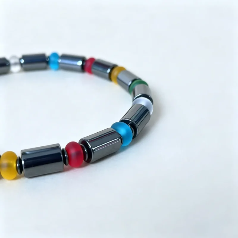 Magnetite glass bead bracelet retro mixed stone fashion jewelry
