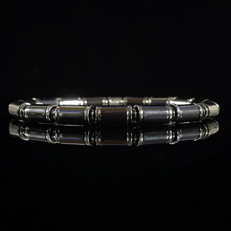 Matte Magnetite Beaded Bracelet