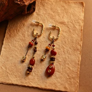 Red Stone Earrings