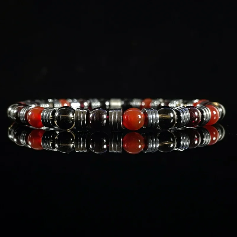 Smoky Quartz - Garnet - Red Agate